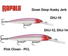Vobleris Rapala Down Deep Husky Jerk Rožinė Clown PCL