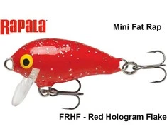 Vobleris Rapala Mini Fat Rap MFR03FRHF Raudona Hologram Flake