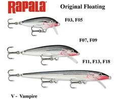 Vobleris Rapala Original Floating V - Vampire