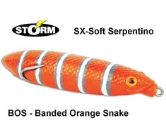 Vobleris Storm SX-Soft Serpentino Banded Oranžinis Snake