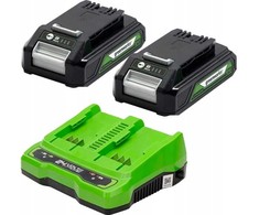24 V 2 xa akumuliatorius 4 Ah + dviguba įkrovos plokštė Greenworks GSK24B4X
