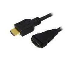 LOGILINK CH0057 LOGILINK - HDMI laidas - HDMI 1.4 vyriškas / moteriškas, auksinė versija, ilgis 3 m
