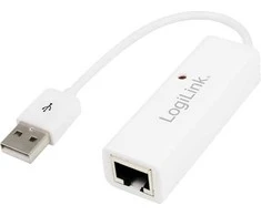 2direct „LogiLink“ USB 2.0–RJ45 greitojo eterneto adapteris, baltas. Jungtis: USB-A kištukas, RJ45 lizdas (UA0144B)