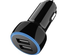 Įkroviklis 2GO 2GO Dual-USB KFZ-Ladegerät 2400mA juodas