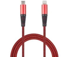 2GO USB laidas Datenkabel-raudona-100cm, skirtas Apple 8-Pin USB Type-C