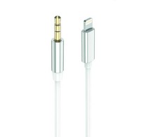 USB 2GO AUX/MP3 laidas „Lightning“ įrenginiams, 100 cm, Baltas (797218)