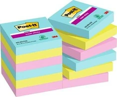 Post-It 622-12SS-COS, Square, Mėlyna, Žalias, Rožinė, Paper, 47.6 mm, 47.6 mm, 90 sheets