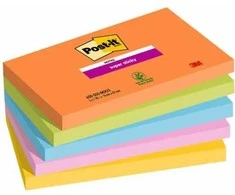 3M 7100258793, Rectangle, Mėlyna, Žalias, Oranžinis, Rožinė, Geltona, Paper, SGSCH-PEFC-COC-110078, 76 mm, 127 mm