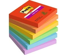 3M Lipnūs lapeliai „Post-it“ žaismingi, 76x76 mm - (6 vnt.)