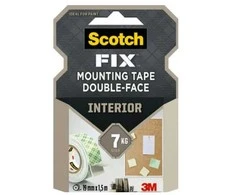 Lipni dvipusė juosta 3M Scotch-Fix 4496G-1915-P, 19mmx1,5m
