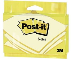 3M Lipdukai „Post-it“, geltoni, 76x127, 100 lapų