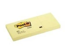 3M Post-it 7100290163, stačiakampis, geltonas, popierius, 51 mm, 38 mm, 100 lapų
