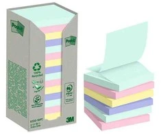 3M Post-it, Square, Mėlyna, Žalias, Rožinė, Violetinė, Paper, 60%, 76 mm, 100 sheets