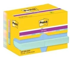 Lipnūs lapeliai 3M Post-it® Super Sticky Soulful, 47.6mmx47.6mm, 12 vnt. po 90 lapelių