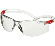 3M SecureFit 500 beskyttelsesbrille skaidrus og rød Scotchgard skaidrus linse