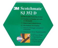 3M SJ352D - Mounting tape - Juodas - 5 m - Indoor - Rubber - 25 mm