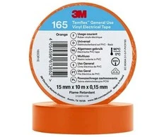 3M 3M Temflex™ 165 165OR1E Isoleringsbånd #####Temflex™ 165 Oranžinis (L x B) 10 m x 15 mm 1 stk