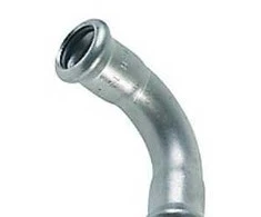 Aalberts integrated piping systemsBV VSH lenktas vamzdis, 76,1 mm, 90 g darbinis plotis, darbinis plotis – M-dėklo XPress nerūdijančio plieno presas
