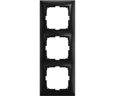 ABB-basic55 Rėmas, matinės juodos spalvos, 3 moduliai