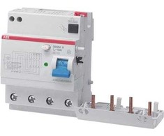 ABB Liekamosios srovės modulis DDA204 kompaktiškiems automatiniams jungikliams - 4 polių PFI 63 A 300 mA - B tipas - didelis atsparumas