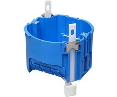 ABB Hafobox Halogeninė priekinė dėžutė su kabelio atrama, 1 modulis, Ø76 50 mm gylio. Mėlyna euro dėžutė.