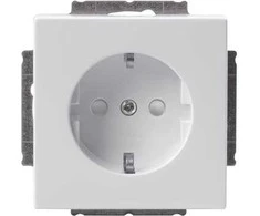 ABB „Impressivo“ viengubas lizdas, su sriegine jungtimi. Pusiau komplektas su bevaržčiais gnybtais, 250V 16A IP21, baltas