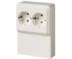 fix-pro ABB Prie sienos montuojama ir įleidžiama dėžutė, 2 moduliai. Gylis: 47 mm.