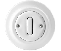 ABB korespondencinis jungiklis, blizgiai baltas, 10A 250V, „Decento“