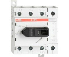 ABB 1SCA022530R6400 Modulinis jungiklis-skyriklis Balta 4P 63A be veleno ir rankenos, gnybtų dangtelio, IP20, DIN bėgelis OT63ML4 1SCA022530R640