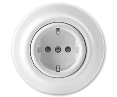 ABB Schuko lizdas, blizgiai baltas, 16A, 250V, Decento
