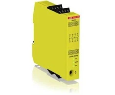 ABB Saugos relė su 3 NO + 1 NC relės išėjimais, 85265V AC / 120375V DC, rankinis arba automatinis atstatymas, 1 arba 2 kanalai