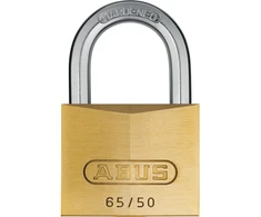 ABUS 65/50 kd., Įprastinė pakabinama spyna, Raktinė spyna, Raktinė, Žalvaris, Žalvaris, Grūdintas plienas