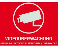 Plakatas ABUS WarnSticker Video -D- 74x52.5mm