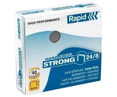 Acco Brands Sąsagos „Staples Rapid“, 24/8, vario spalvos, 2000 vnt. dėžutėje.