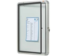 Nobo magnetinė išorinė stiklinė vitrina Nobo 4xA4 balta