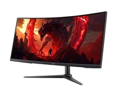 „Acer Nitro XZ0“ (XZ340CURW0bmiiphx) 34,0 colių įstrižainės UWQHD lenktas monitorius, 86,4 cm (34"), VA, 1500R lenktas, 240 Hz, 99 % sRGB, 2 HDMI, 1 DP, garso išvestis