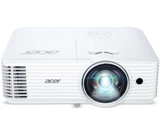 ACER projektorius S1287n, trumpo nuotolio, 1024x768, 4000 ANSI, VGA, HDMI, RJ45, REPRO, 5000 val., LAN, baltas