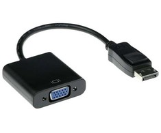 ACT 15 cm konvertavimo kabelis DisplayPort kištukas - VGA kištukas. Ilgis: 0,15 m DP kištukas - VGA kištukas 0,15 m (AK3996)