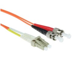 Act ACT 15 meter LSZH Multimode 62.5/125 OM1 fiber patch cable duplex with LC and ST connectors. Lc-st 62.5/125 om1 dup 15.00m (RL7015)