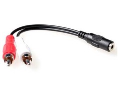 ACT AK2027 0.15m 3.5mm Juodas Audio-Kabelis (AK2027)