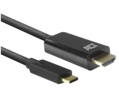 ACT AC7315 Vaizdo kabelio adapteris 2 m USB Type-C į HDMI Type A (standartinis) juodas (AC7315)