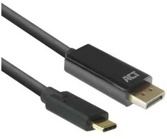 ACT AC7325 Vaizdo kabelio adapteris 2 m USB Typ-C DisplayPort juodas (AC7325)