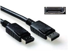 ACT 3 metre DisplayPort cable male - male, power pin 20 connected. DISPLAY PORT M/M CABLE 3.00M (AK3981)