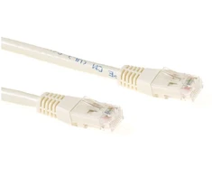ACT Dramblio kaulo spalvos 25 metrų U/UTP CAT6 jungiamasis kabelis su RJ45 jungtimis. Cat6 u/utp dramblio kaulo spalvos 25,00 m (IB8425)