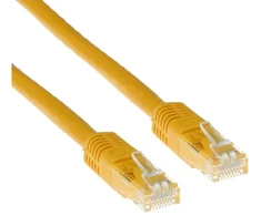 ACT Geltonas 5 metrų LSZH U/UTP CAT6A pataisymo laidas su RJ45 jungtimis. Cat6a u/utp lszh geltonas 5,00 m (IB1905)