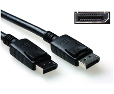 ACT „Intronics“ „DisplayPort“ M/M 2,0 m, 2 m, „DisplayPort“, „DisplayPort“, juodas, patinas/patinas