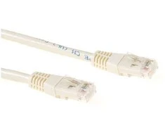 ACT Dramblio kaulo spalvos 25 metrų U/UTP CAT6 jungiamasis kabelis su RJ45 jungtimis. Cat6 u/utp dramblio kaulo spalvos 25,00 m (IB8425)