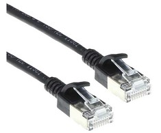 Act ACT Juodas 2 meter LSZH U/FTP CAT6A datacenter slimline patch cable snagless with RJ45 connectors (DC7902)