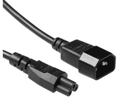 ACT Maitinimo laidas C14 - C5 juodas 0.25 m (AK5252)
