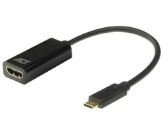 ACT AC7310 Vaizdo kabelio adapteris 0,15 m USB C tipo į HDMI A tipo (standartinis) juodas (AC7310)
